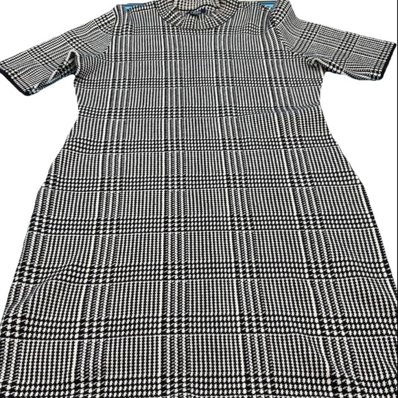 Chaps Elegant Black and White Plaid Sweater Dress Size XXL - Picture 16 of 16